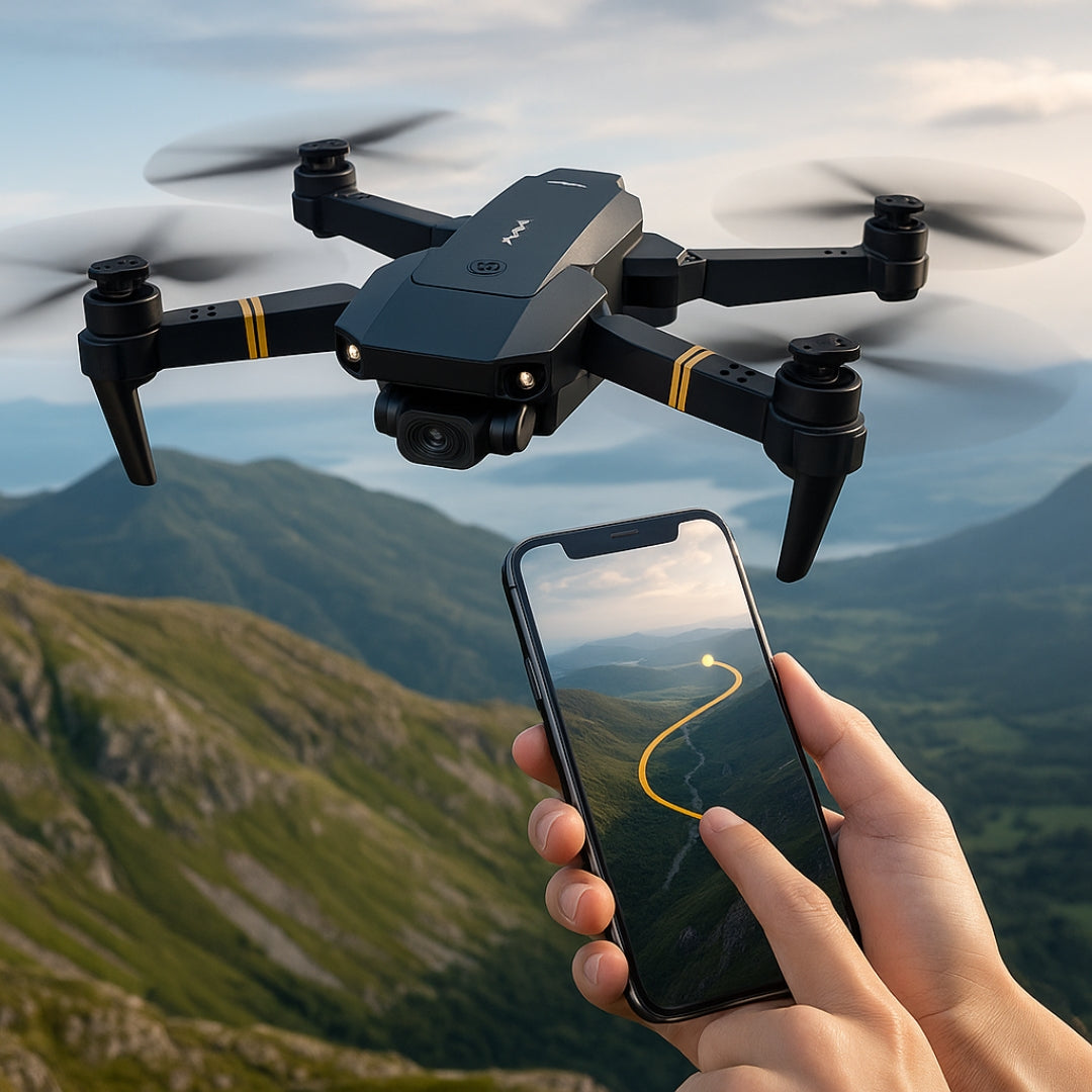 DRON CON CÁMARA 4K + MALETÍN CON ACCESORIOS + BATERÍA DE REGALO