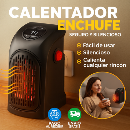 CALEFACTOR ENCHUFE - SEGURO Y SILENCIOSO - 400W